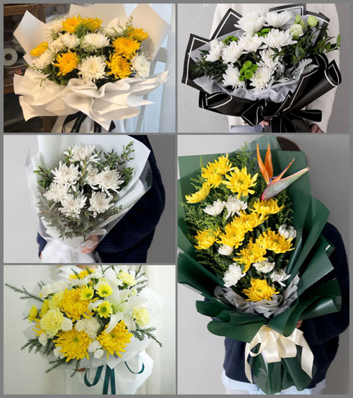 广东梅州市蕉岭县文福镇红星村白事花束代送